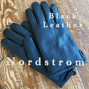 Nordstrom’s Men’s 100% Black Leather Gloves